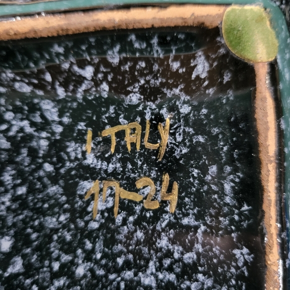 Antique vintage mid-century real gold trim numbered Italian ashtray - Picture 3 of 3